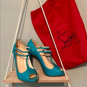 Teal blue Christian Louboutin heels